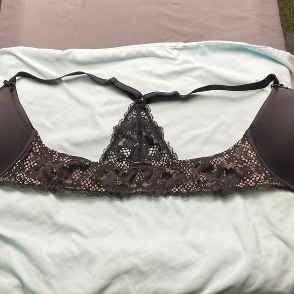 Adore Me Black Lace Front Hook Racerback Underwire Contour Bra - Picture 6 of 9